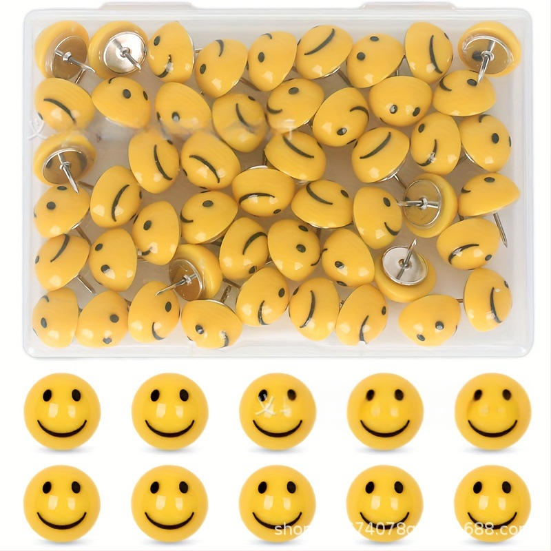 Tiesioginė prekyba tarpvalstybiniu mastu, kūrybingi šypsenėlių smeigtukai, šypsenėlių smeigtukai, kamštinė lenta, presavimo vinys, nuotraukų siena, dekoratyvinės vinys, žemės smeigtukai