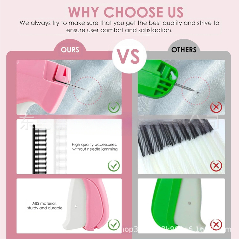 Greito drabužių taisymo siuvimo pistoletas drabužių siuvimo įrankio etiketė klijų adatų pistoletas antklodžių laikiklis