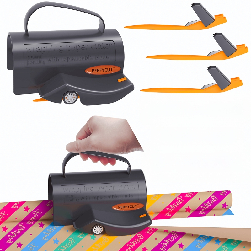 Ietinamā papīra griezējs papīra griezējs Rullējiet ietinamo papīru ar rokturi papīra griezējs papīra griezējs