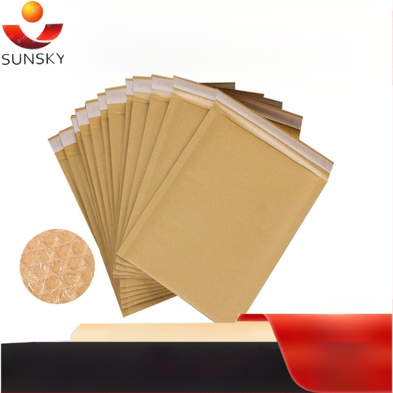 Natūralaus kraftpopieriaus burbulinis maišelis putplasčio pakavimo maišelis, atsparus smūgiams, burbulinis vokų maišelis, drabužių maišelis, mažas, aplinkai nekenksminga medžiaga