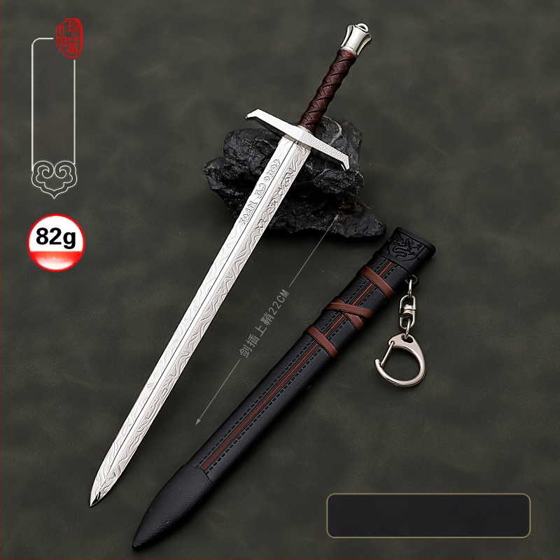 Artúr király, a szörnyeteg harci esküje, a győzelem kardja, 22 cm-es hüvelyű fémfegyver modell, kézműves gyűjtemény, díszek