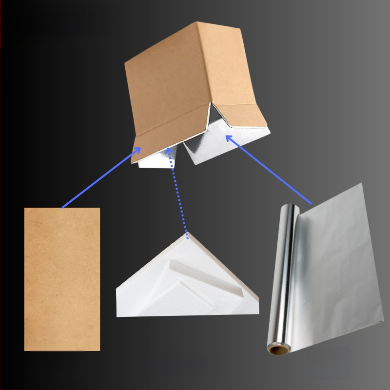 Изолация Алуминиево фолио Картон Морски дарове Зеленчуци Прясно месо Студена верига Експресна логистика Кутия от пяна Сгъваем Цветен печат Персонализиране