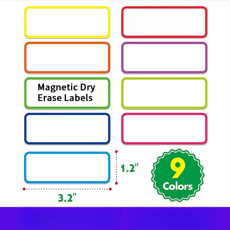 Mágneses szárazon törölhető címkék polc Mágneses matrica raktár osztályozás puha mágneses lap név matrica