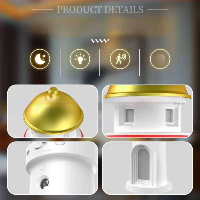 Piiriülene kuuvalguse tuletorni projektsioonlamp atmosfääri öövalgus pühadekingituste kaunistused inimkeha andur atmosfäärilamp nutikas laualamp