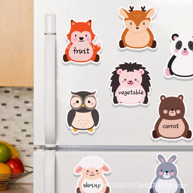 UB037 Miško gyvūno lipdukas, specialios formos kanceliarinės prekės, lipdukas su vadove, sraigė, ežiukas, zuikutis