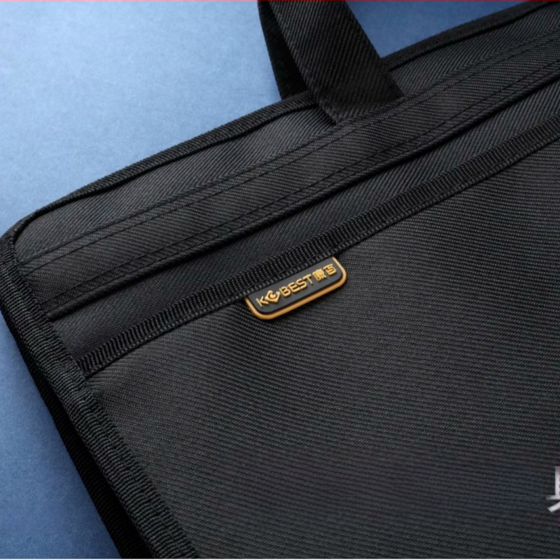 Kangbai īpaši lielas ietilpības somas dokumentu soma ar dubultu rāvējslēdzēju, biznesa tikšanās soma, portfelis 6837, dāvana