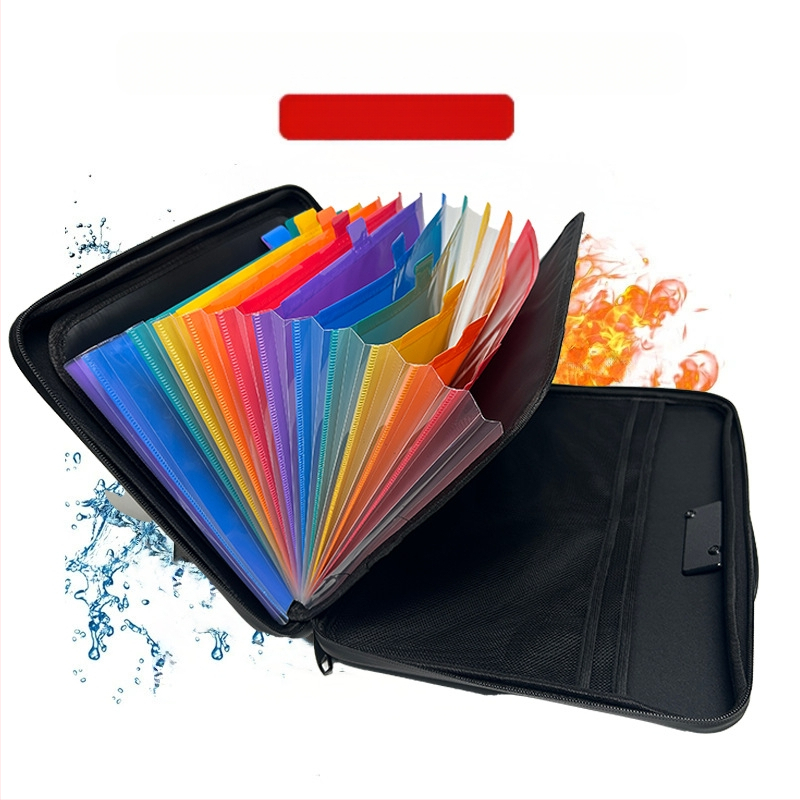 Határokon átnyúló vízálló és tűzálló biztonsági dokumentumtároló táska, többfunkciós, kemény, tűzálló mappa, harmonika, Eva hordozható táska