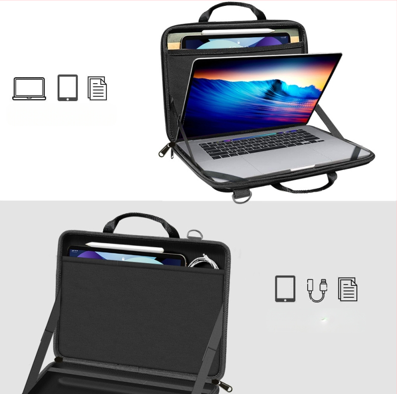 Kõva kestaga EVA sülearvutikott 11-16-tollisele Apple Macbookile, kukkumiskindel lukuga EVA arvuti hoiukott