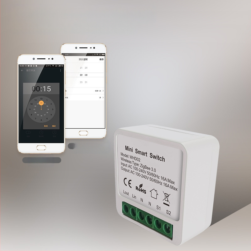 Tuya Zigbee nutika lüliti sisse/välja seadme rakenduse hääljuhtimisega peidetud ühe lülitiga kahekordse juhtimisega lüliti