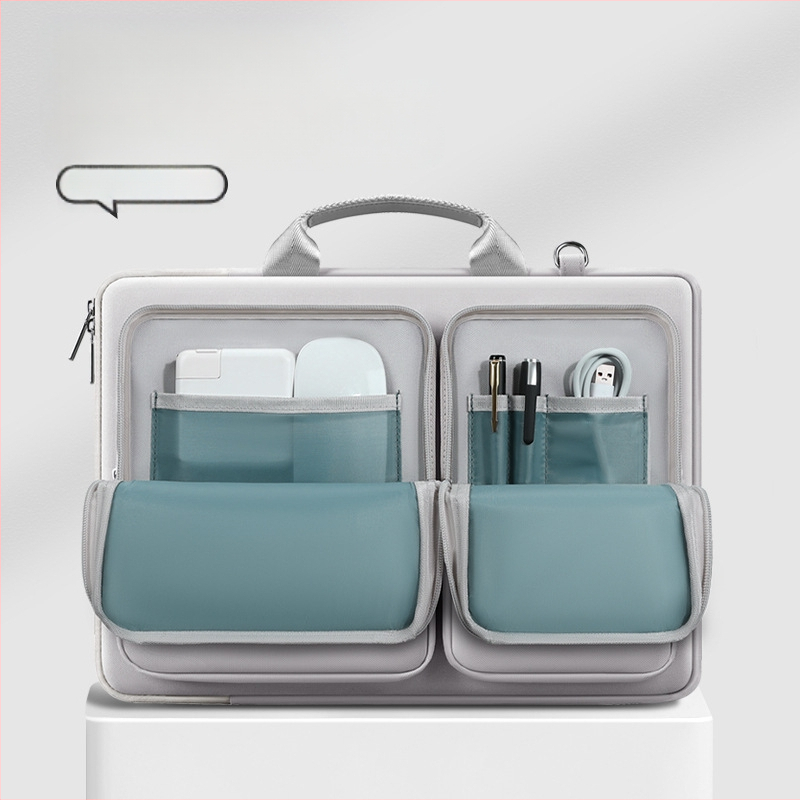 Naujas nešiojamojo kompiuterio krepšys per petį, 360 laipsnių apsauginis, sustorintas pliušinis pamušalas, verslo biuro nešiojamojo kompiuterio krepšys, 15,6 colio