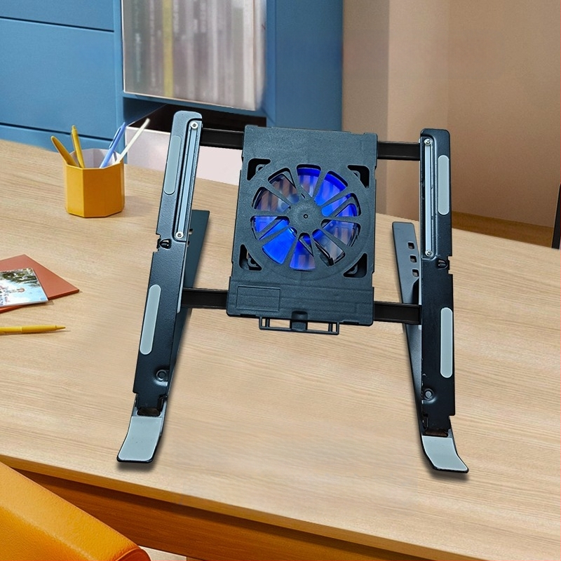 Sülearvuti aluse radiaatori aluse kõrgus reguleeritav suur tuulearvuti alumiiniumisulamist jahutusklambri padjakaitse võib olla piiriülene