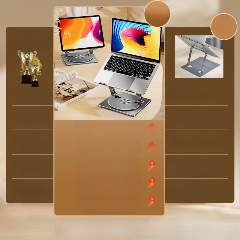 [Uus stiil] 668 sülearvuti alus, pööratav, jahutav, kokkupandav, reguleeritav, tõstetav lauaarvuti kõrgusklamber