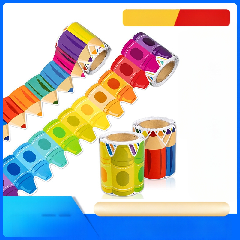 Amazon hirdetőtábla szegélydekorációs matrica szivárványos zsírkréta iskolai tanterem tábla matrica szegélydekoráció keresztszegély