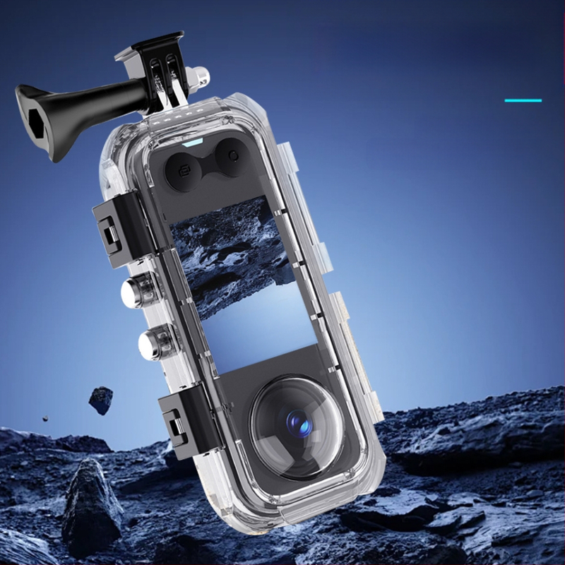 Tinka „Shadowstone Insta360X4“ vandeniui atsparus korpusas, panoraminės veiksmo kameros priedai, nematomas nardymo korpusas, apsauginis korpusas