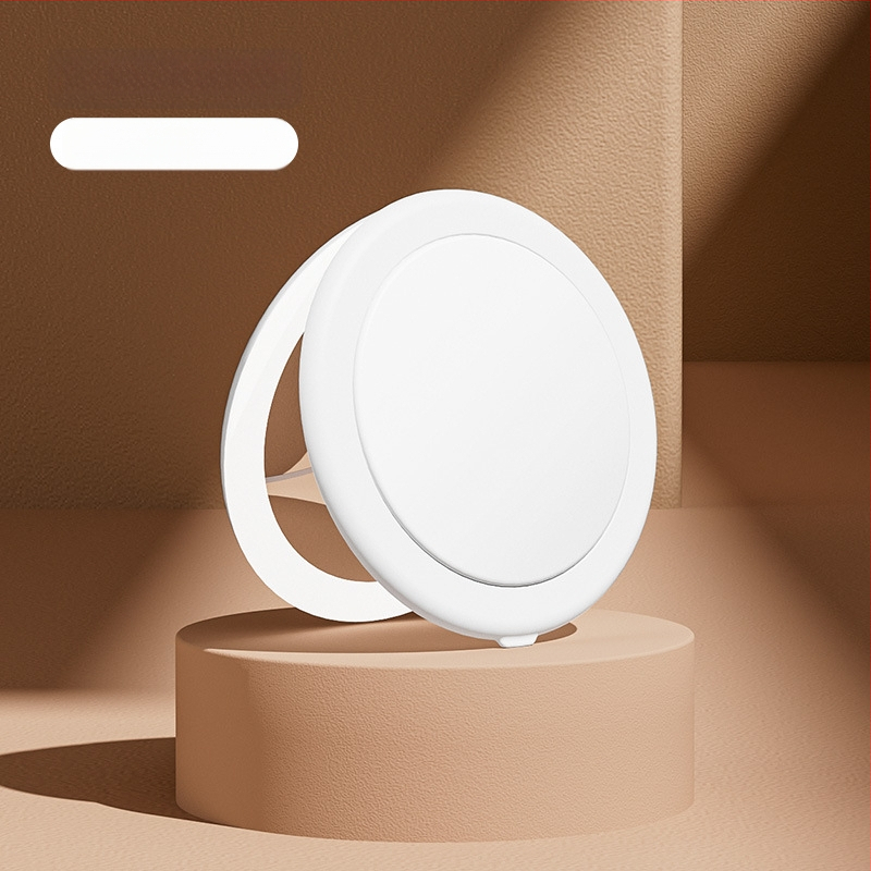 Kozmetikai tükör újratölthető LED-es lámpával, púderes rúzs, kettős célú, nagyított szépségtükör, kézi, kétoldalas, összecsukható, hordozható