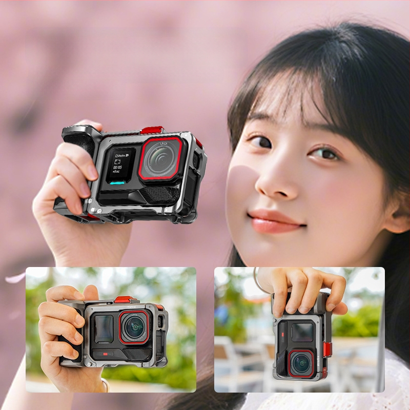 Flymile ir piemērots Insta360Acepro2 Street Shooting rokturu komplektam, sporta kameras rāmim un fotografēšanas piederumiem.