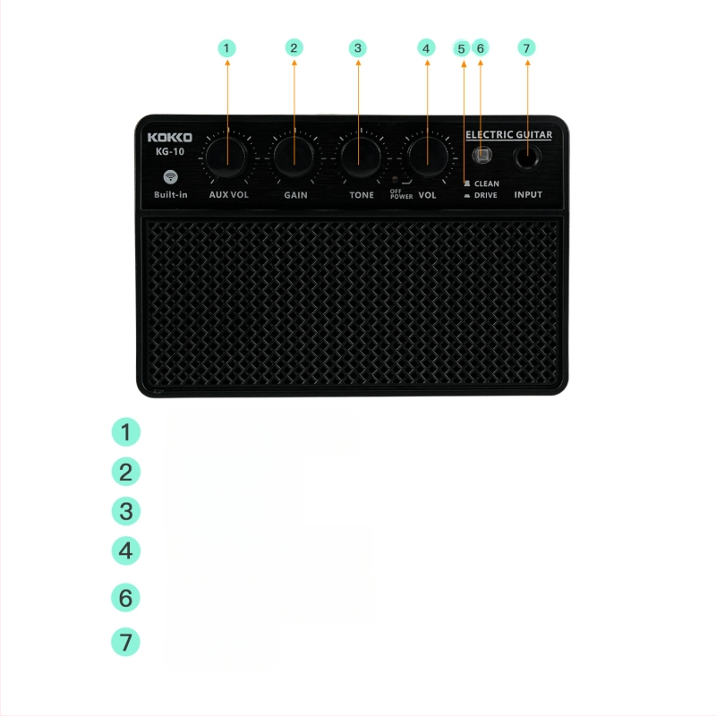 Elektrikitarri elektrilise bassi kõlari helivõimendi 10W kaasaskantav mini Bluetooth-heliinstrumentide lisatarvikud