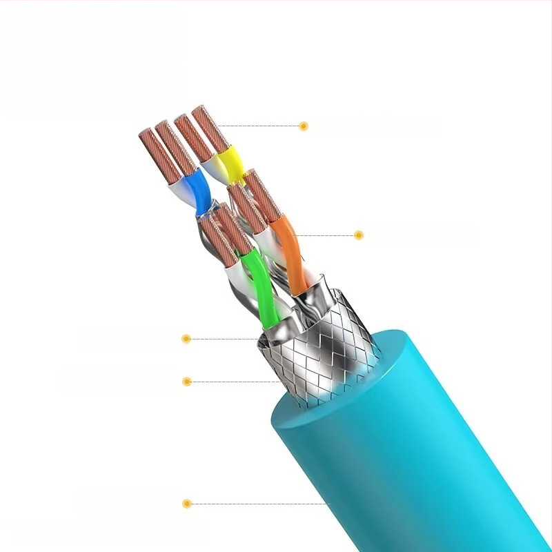 Καλώδιο δικτύου Biaz Cat 8 10g, χαμηλού καπνού, χωρίς αλογόνο, κατηγορίας 8, διπλής θωράκισης, για παιχνίδια, ανταγωνιστικά προϊόντα, jumper τελικού προϊόντος