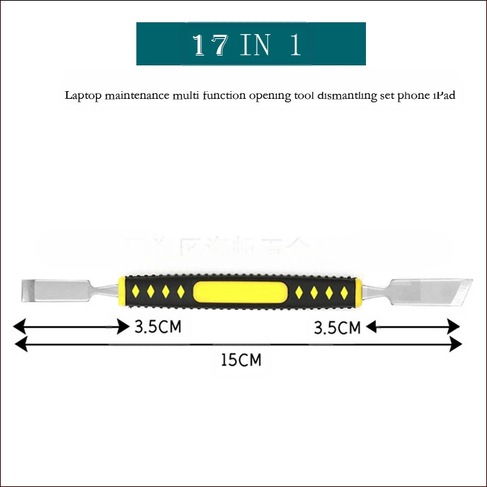 OLL-0003 17 viename mobiliojo telefono, kompiuterio remonto daugiafunkcis atidarymo įrankis mobiliojo telefono, iPad dėklo taisymui