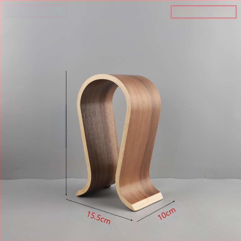 Modern, egyszerű, tömörfa, dió színű fejhallgató-állvány, e-sport szoba, hálószoba, bejárat, dolgozószoba, lakberendezési tárgyak