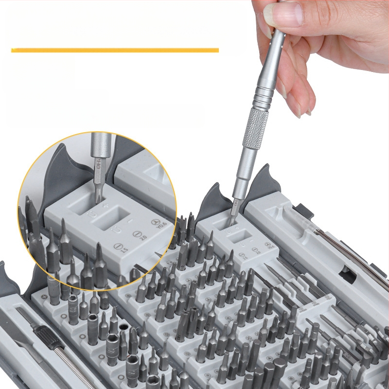 128 dalių tikslių atsuktuvų rinkinys, skirtas išardyti mašinas, prižiūrėti, daugiafunkcis rankinis atsuktuvas, tūrio rinkinys