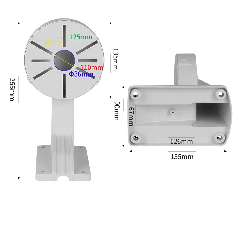 Universaalne paksendatud plastist jälgimiskupli kronstein hulgimüügi kaamera kronstein kaamera seinale kinnitatav jälgimisklamber