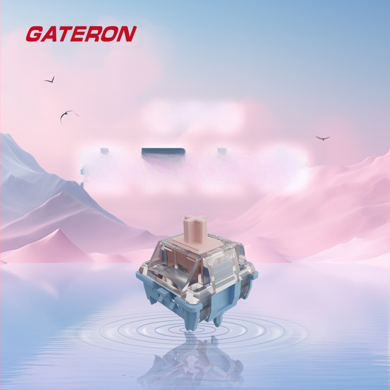 „GATERON Jiadalong“ dviejų takelių eterinis velenas, 60 g šrapnelio garsas, stiprus pastraipos pojūtis, mechaninis klaviatūros jungiklis