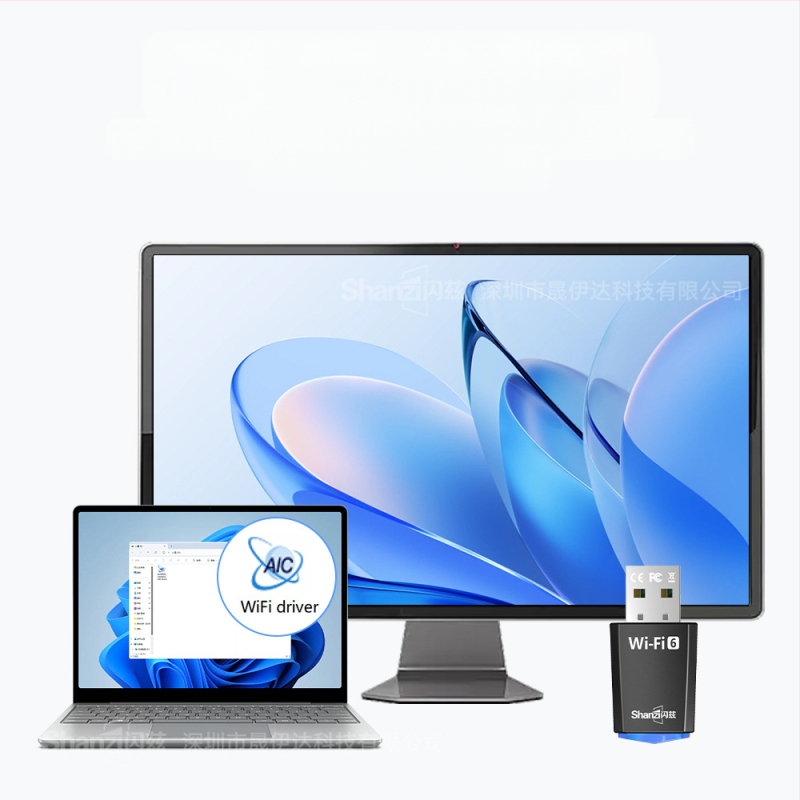 Placă de rețea wireless Flash 5G dual-band, fără unitate, 900M, WiFi6, computer desktop, receptor și transmițător WiFi wireless USB