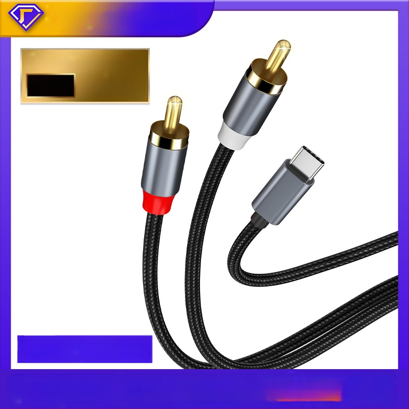 Pārrobežu Type-C uz RAC Lotus Line 1/2 AUX uz RAC iPad Huawei Samsung Google Plus