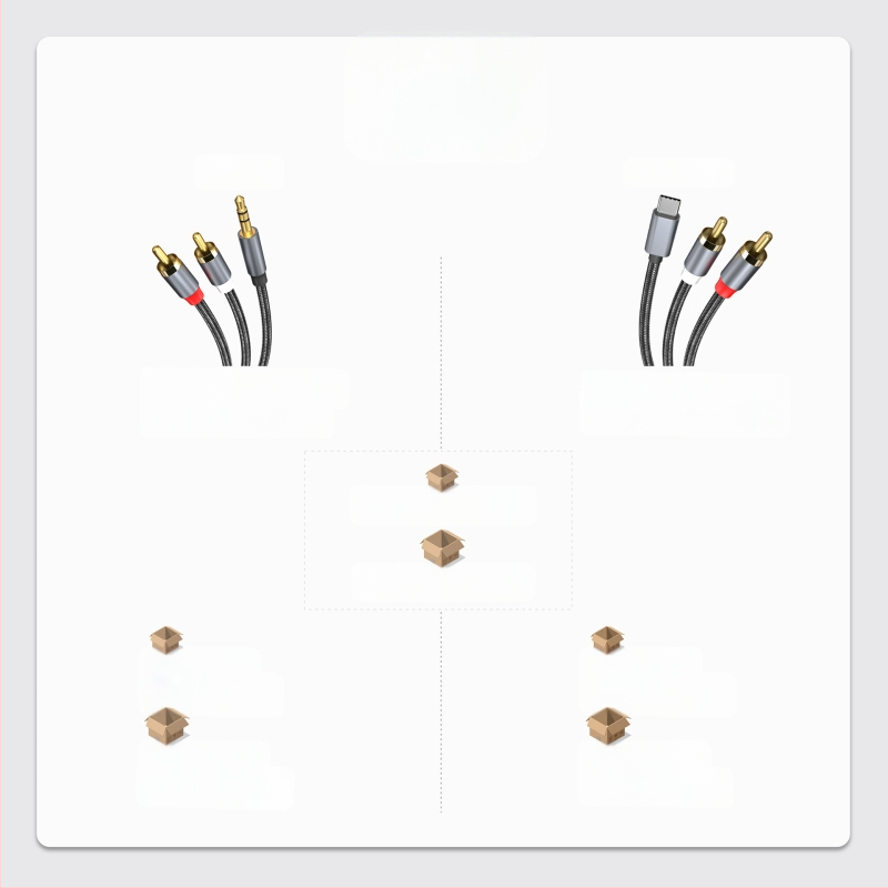 Pārrobežu Type-C uz RAC Lotus Line 1/2 AUX uz RAC iPad Huawei Samsung Google Plus