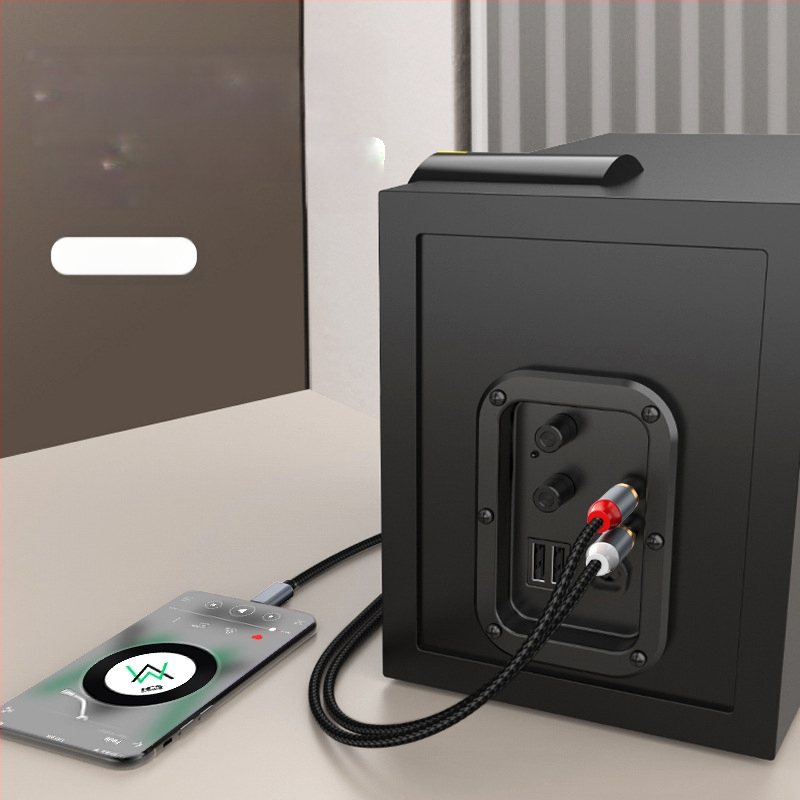 Pārrobežu Type-C uz RAC Lotus Line 1/2 AUX uz RAC iPad Huawei Samsung Google Plus