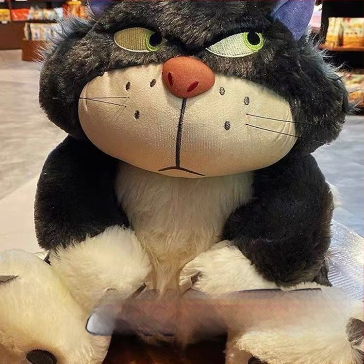 Vicces Lucifer macskababája, paródiás, dühös macskababa, macskapárna, plüss medál, ajándék