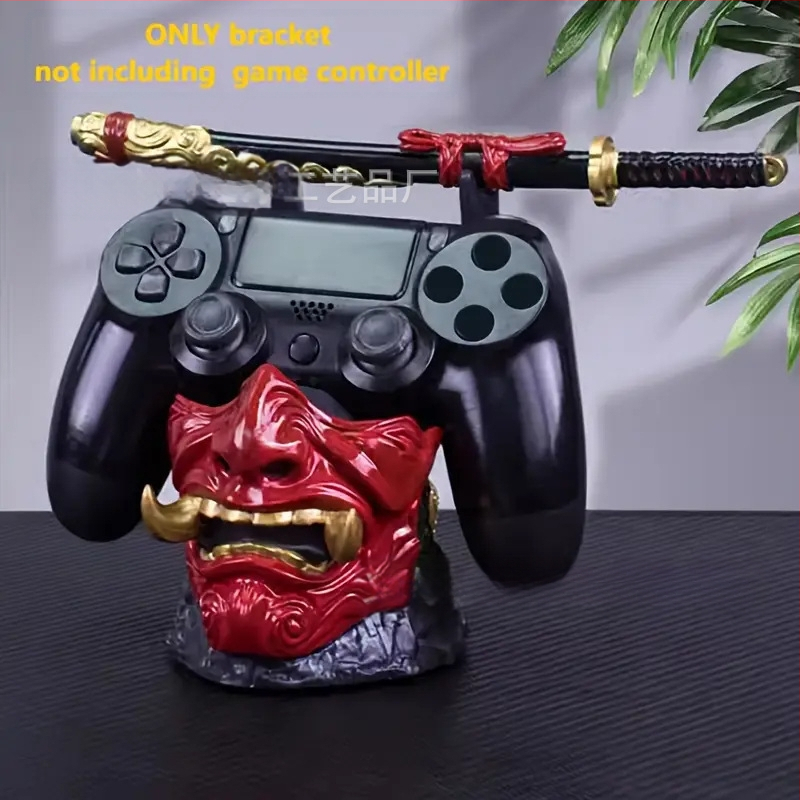 Határokon átnyúló új termék Halloween gyantaszobor díszek kétrészes készlet Ghost Swordsman PS4 vezeték nélküli vezérlő és mobiltelefon-tartó