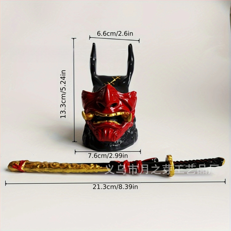 Határokon átnyúló új termék Halloween gyantaszobor díszek kétrészes készlet Ghost Swordsman PS4 vezeték nélküli vezérlő és mobiltelefon-tartó