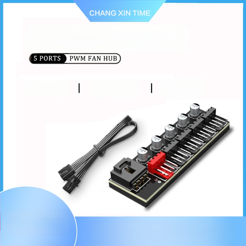 Šassiiventilaatori PWM temperatuuri reguleerimine Sub-5 jaotur lauaarvuti emaplaadile väike 4-pin dokkimisjaam JAOTURI jaotur