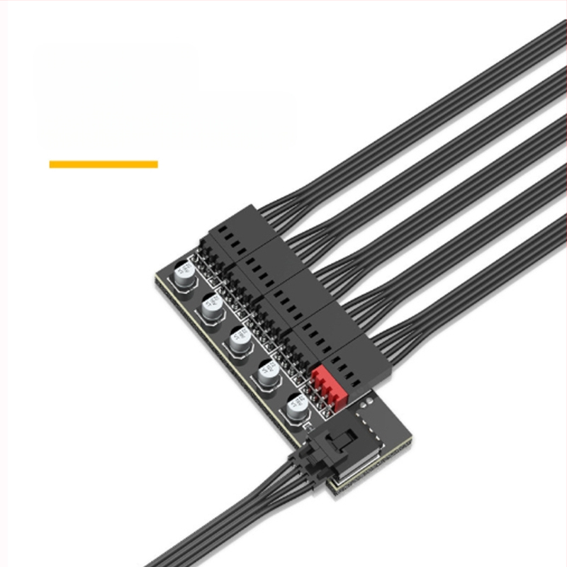 Šassiiventilaatori PWM temperatuuri reguleerimine Sub-5 jaotur lauaarvuti emaplaadile väike 4-pin dokkimisjaam JAOTURI jaotur