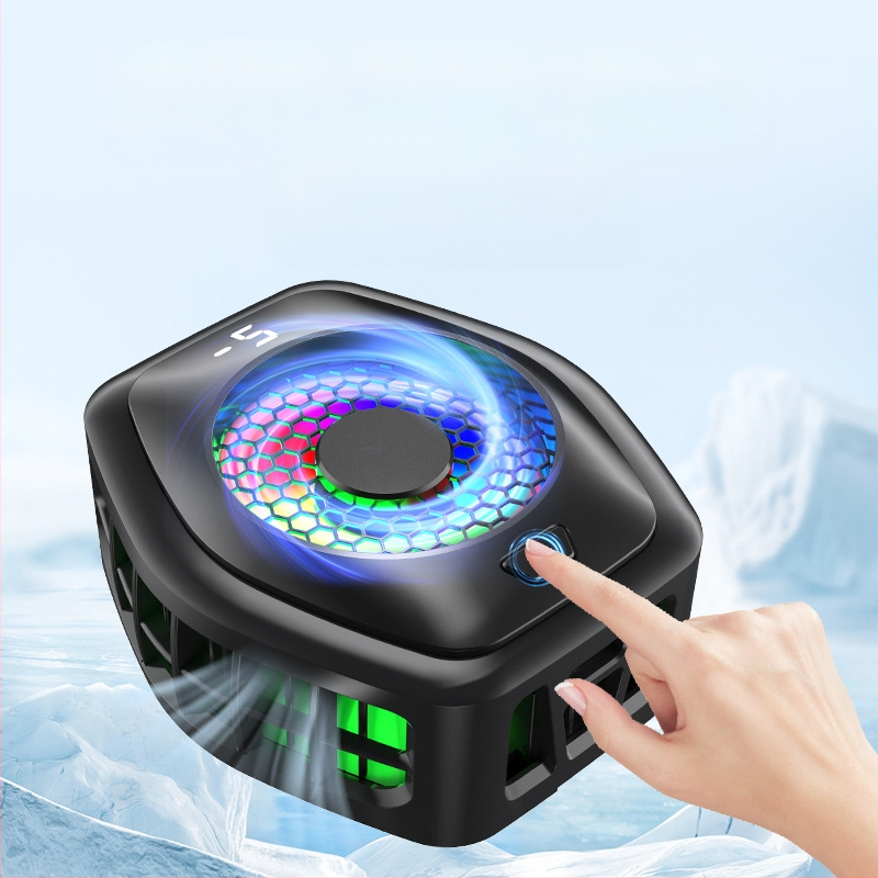 Uus digitaalse ekraaniga reaalajas mobiiltelefoni radiaatori ülivaikne magnetiline pooljuhtjahutusventilaator jäätumise tagaklamber