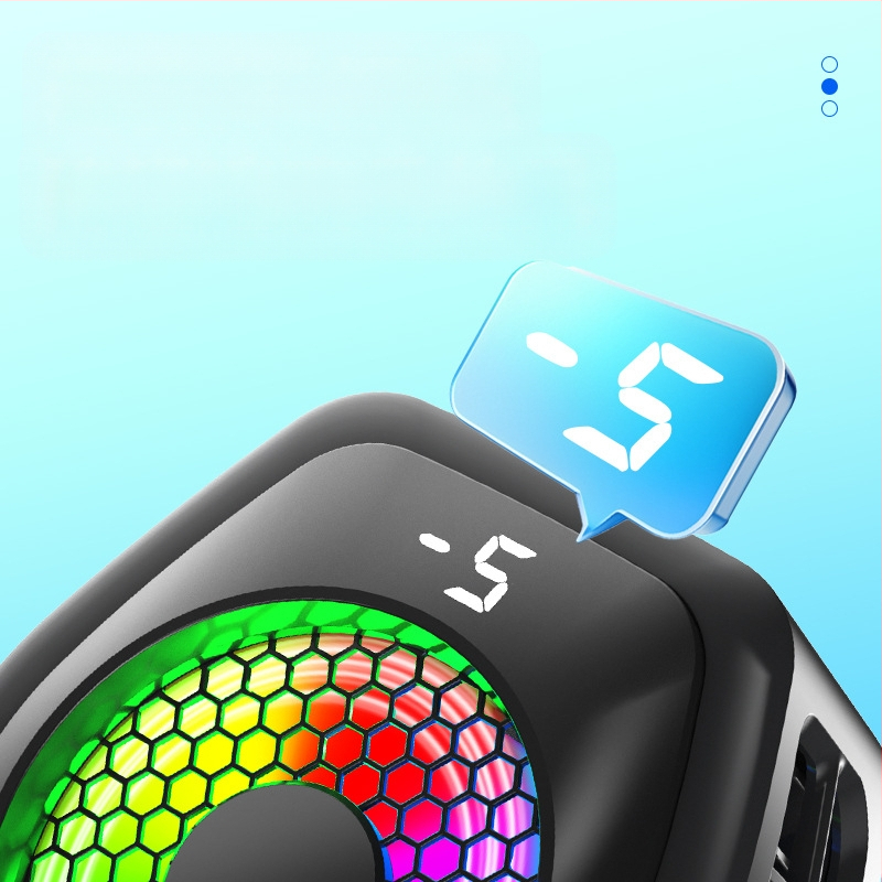 Uus digitaalse ekraaniga reaalajas mobiiltelefoni radiaatori ülivaikne magnetiline pooljuhtjahutusventilaator jäätumise tagaklamber