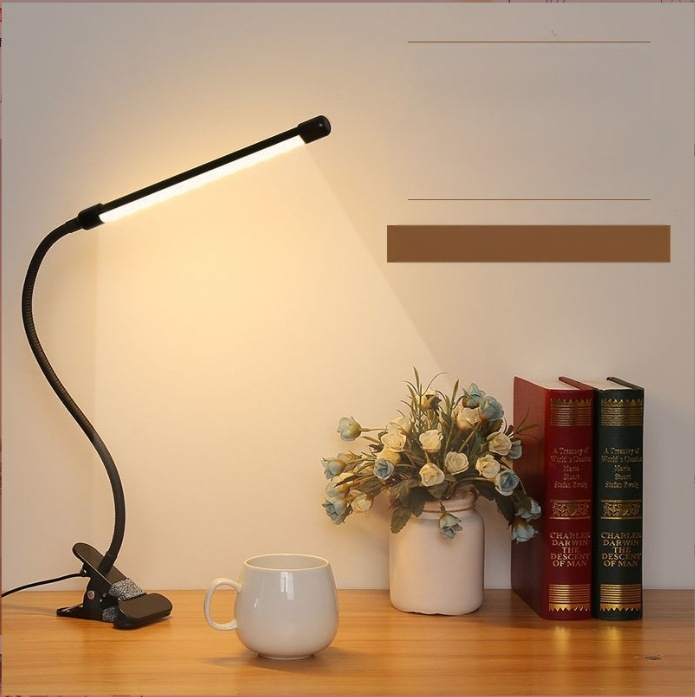 LED galda lampa acu aizsardzībai studentu kopmītņu guļamistabai galda lampa lasīšanai piespraužama maza galda lampa tiešraides aizpildīšanas gaisma rūpnīcā
