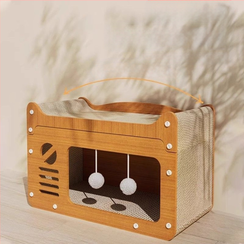 Macskafészek, Macskakaparódeszka, Beépített, Zárt Karton, Cserélhető Macskakarom, Macskaház, Cicafekhely, Kanapé, Extra nagy mérethez alkalmas