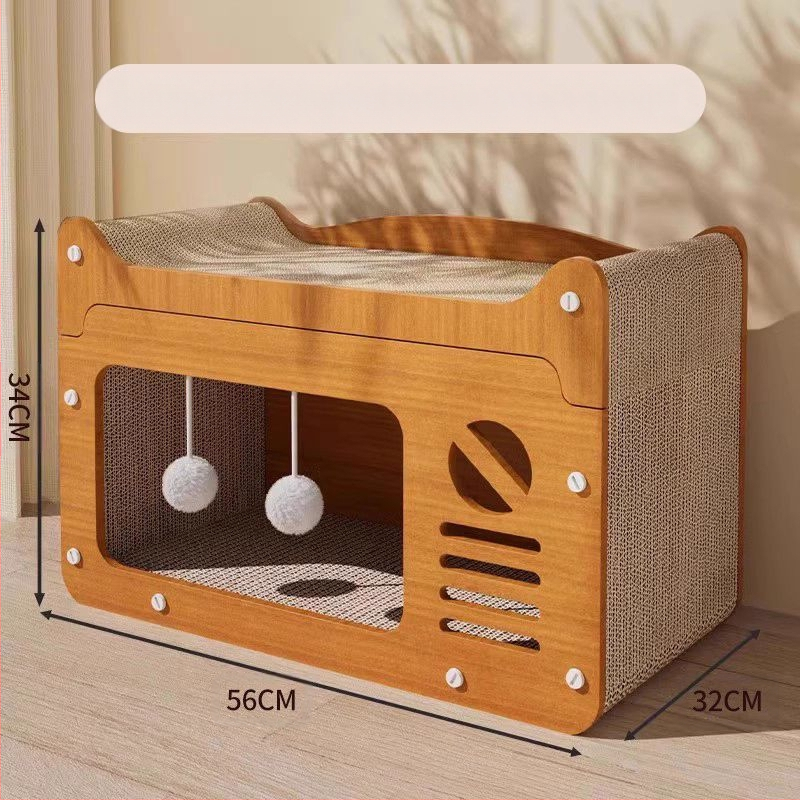 Macskafészek, Macskakaparódeszka, Beépített, Zárt Karton, Cserélhető Macskakarom, Macskaház, Cicafekhely, Kanapé, Extra nagy mérethez alkalmas