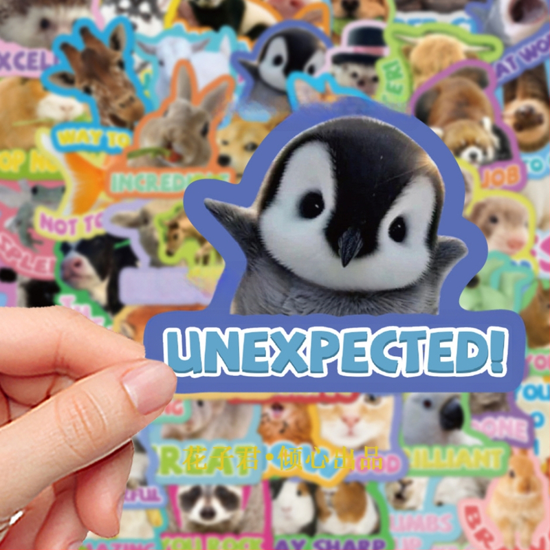 50 looma preemiakleebist, armsad lõbusad väikeloomad, ingliskeelsete fraaside kleebised, isetehtud käsiraamat, märkmik, kirjatarbed