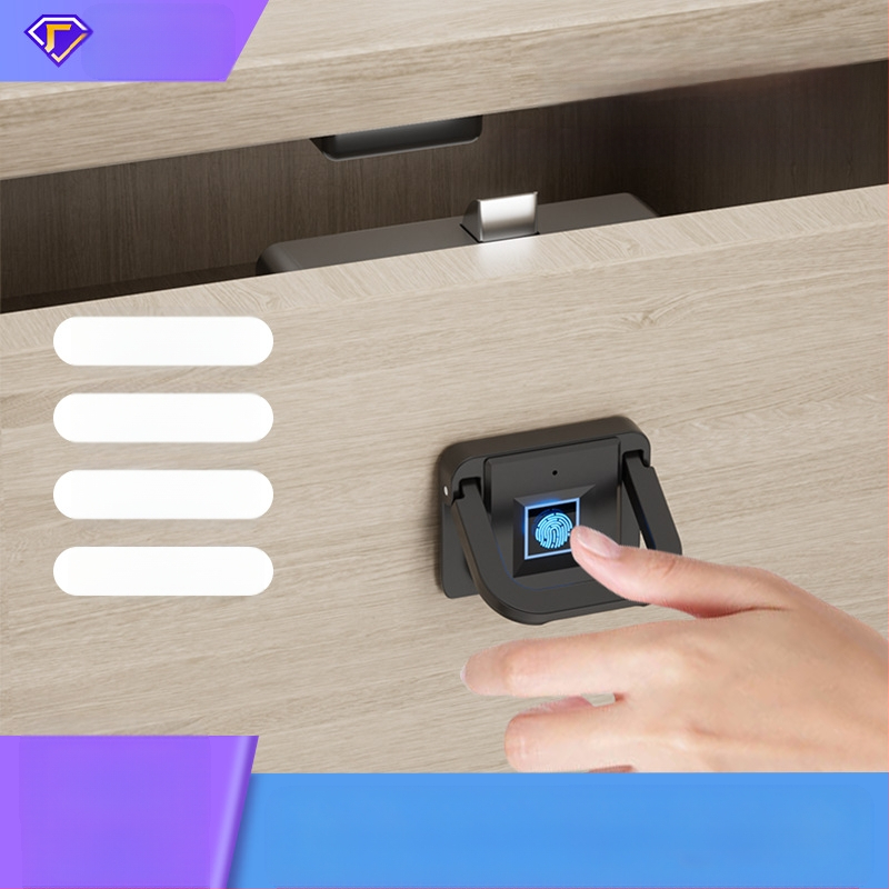 @`Smart Fingerprint Drawer Lock failu galda skapis Pretaizdzīšanas skapja slēdzene Mājas naktsskapīša paroles slēdzene Biroja skapis
