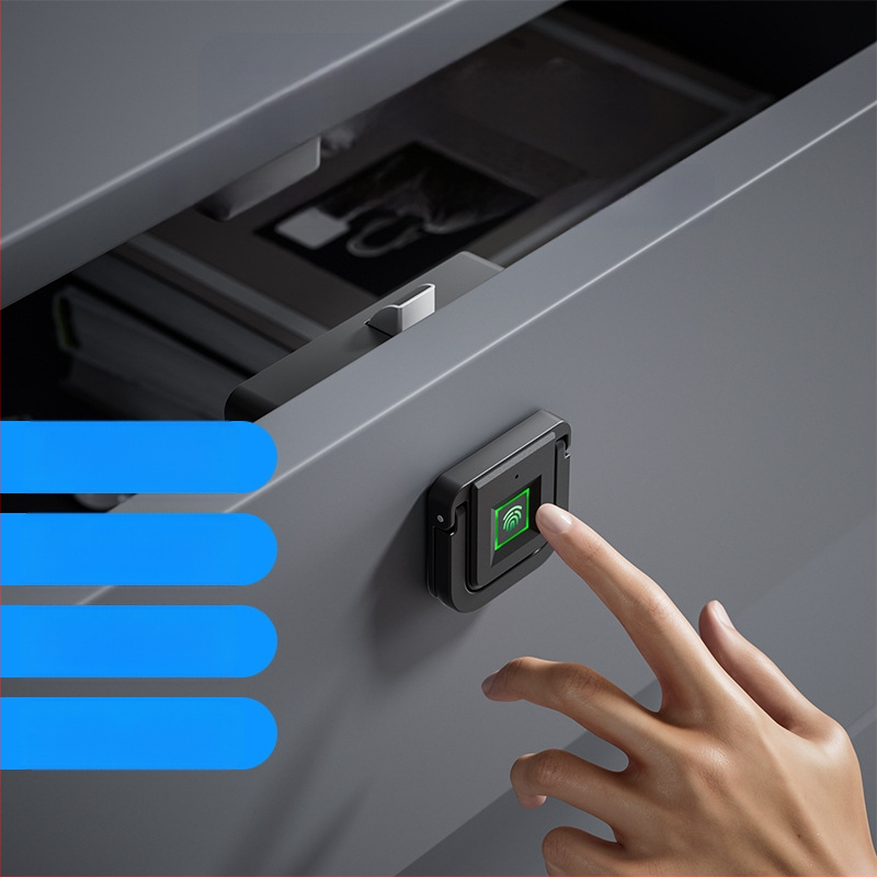 @`Smart Fingerprint Drawer Lock failu galda skapis Pretaizdzīšanas skapja slēdzene Mājas naktsskapīša paroles slēdzene Biroja skapis