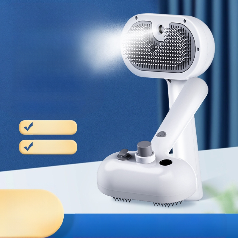 Гребен за масаж със спрей за домашни любимци CrossBorder, гребен за котки с пара, гребен за коса, гребен за котешка коса със спрей за премахване на разхлабена козина