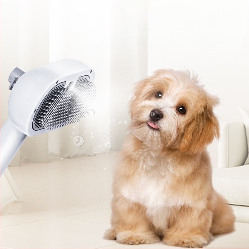 Гребен за масаж със спрей за домашни любимци CrossBorder, гребен за котки с пара, гребен за коса, гребен за котешка коса със спрей за премахване на разхлабена козина