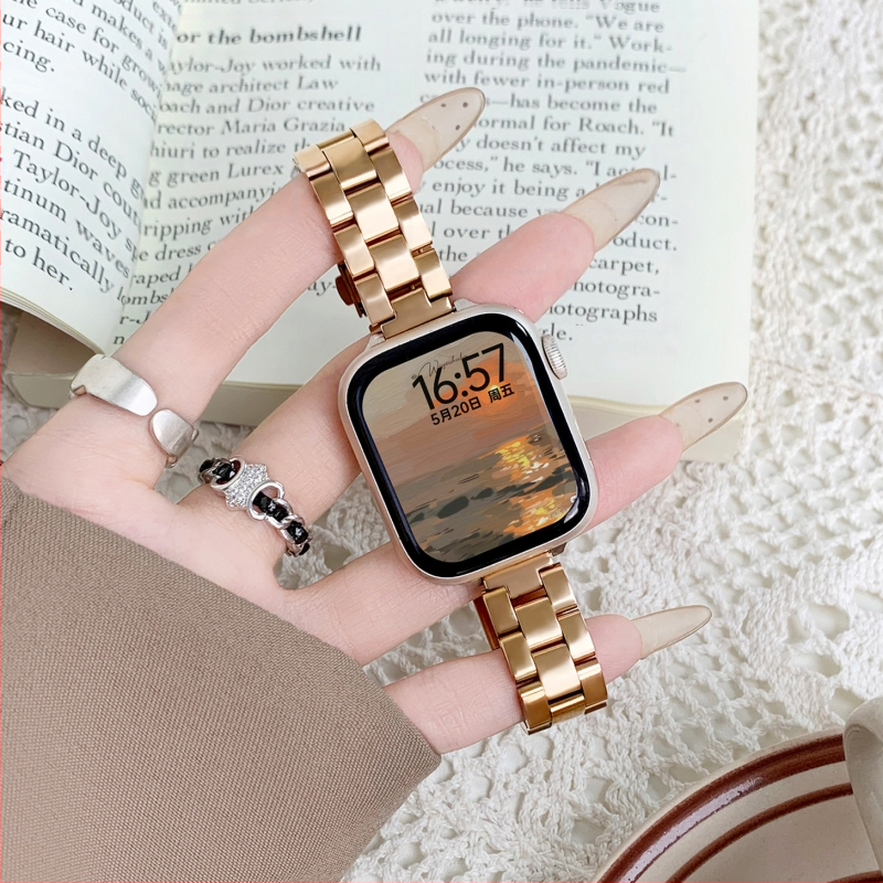 Az iWatch szíjhoz Advanced Sense Metal Three Steel Apple Watch szíj sport férfiaknak és nőknek Ultra2