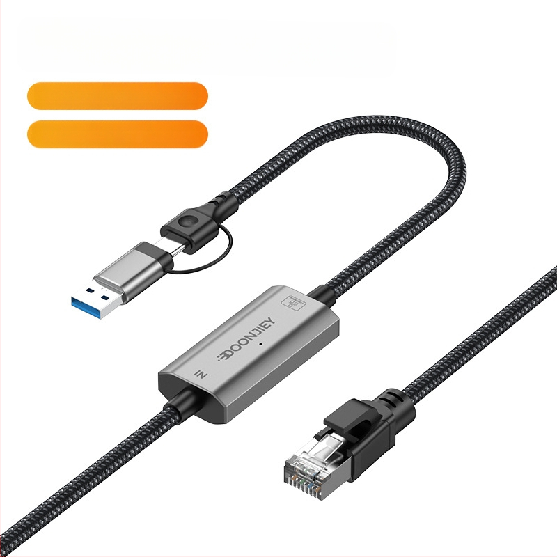 Topeltpeaga c/usb-RJ45 TYPEc mobiiltelefoni arvuti võrgupordiks rj45 Etherneti muundur gigabit