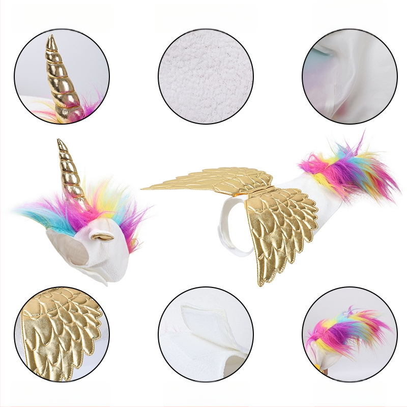 Хелоуин Котка Еднорог Декорация Сладка Еднорог Празнична Декорация Регулируеми велкро аксесоари за домашни любимци