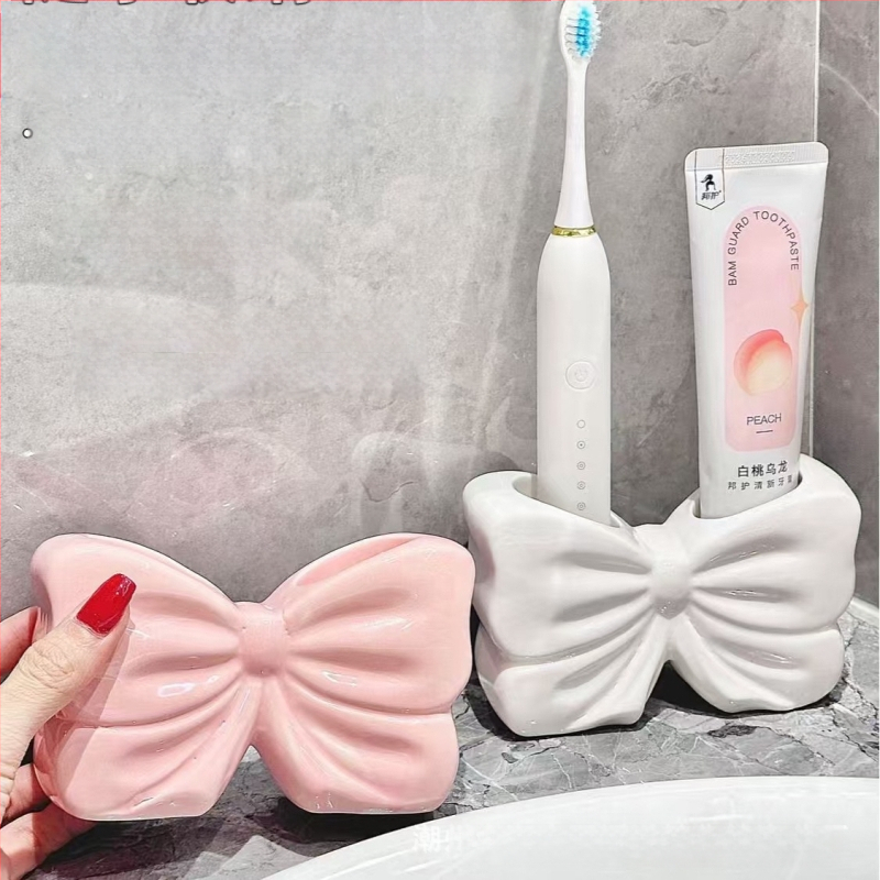 Lanko formos dantų šepetėlio laikiklis, keraminis dantų šepetėlio laikiklis, išskirtinis ir mielas vonios kriauklės laikiklis, didelio našumo tarpvalstybinis tiesioginis pristatymas iš „Amazon“.